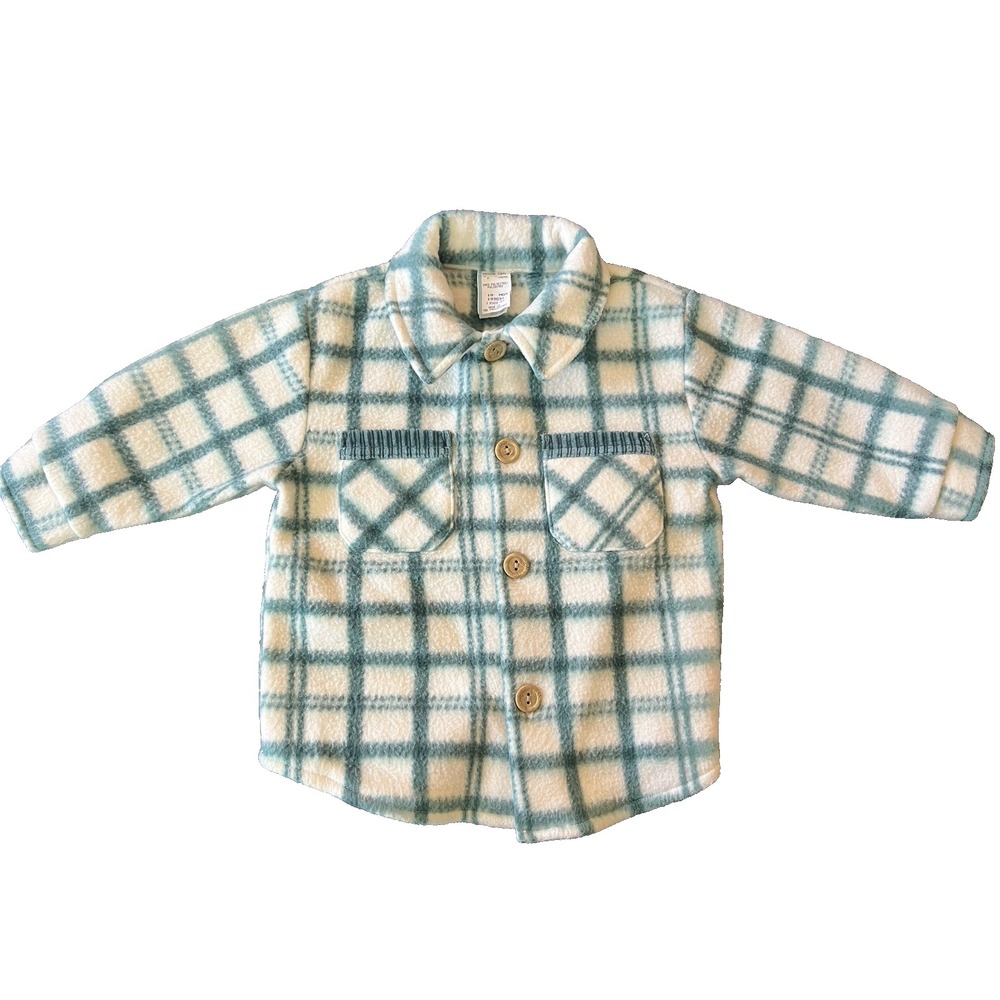 Felt Jacket Top 18 Month Casual Shirt Button Collar Baby Clothing